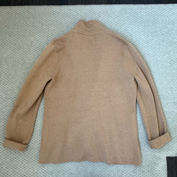 J.Crew Camel Sweater Blazer Cardigan Jacket | Cozy Chic | Size M - Picture 4 of 13